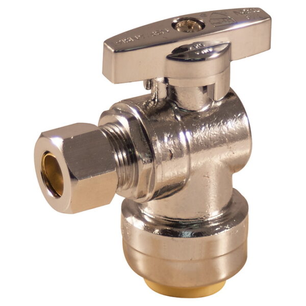 1/2 X 3/8 PF/Comp   Angle Stop    Q-Turn