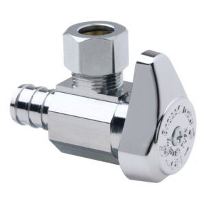 1/2 X 3/8 PEX/Comp Angle Stop -- Brass Craft