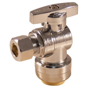1/2 X 3/8 PF/Comp   Angle Stop    Q-Turn