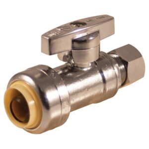 1/2 X 3/8 PF/Comp   Straight Stop Q-Turn