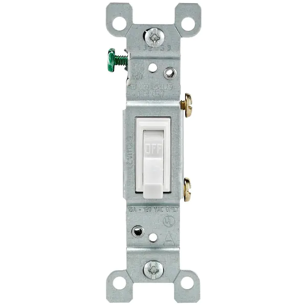 Toggle Switch 15 Amp -- White