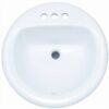 19" Round China Lavatory -- White