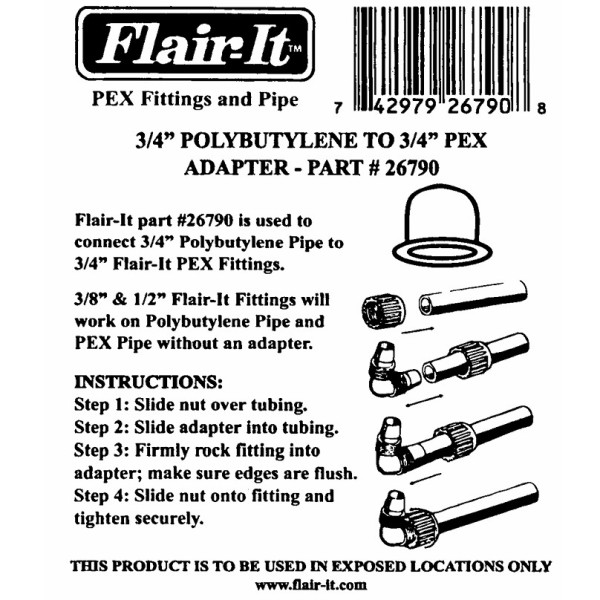 3/4" Polybutylene Adapter Bushing - Image 2