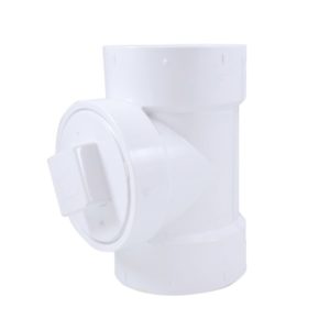 2" TEST TEE  W/PLUG    PVC-DWV