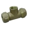 3/8" IPS Compression X 1/2" FIP Tee Brass