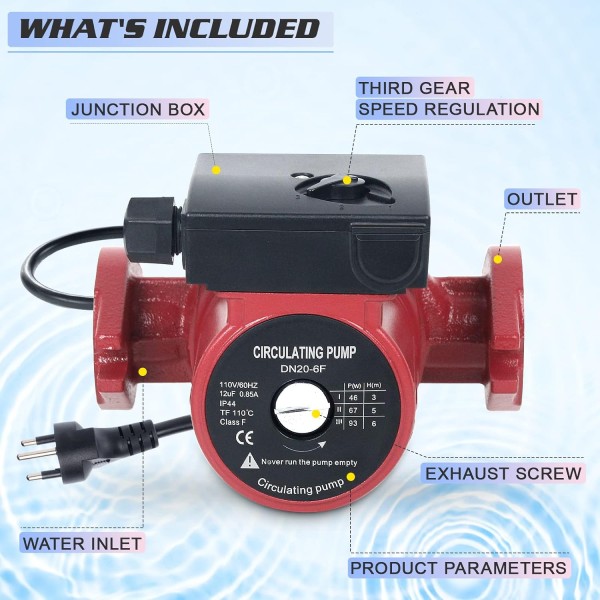 1/25 HP Circulator Pump -- CastIron - Image 3