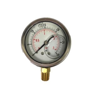 Pressure Gauge    2.5" x 30-LB.     Liquid Filled